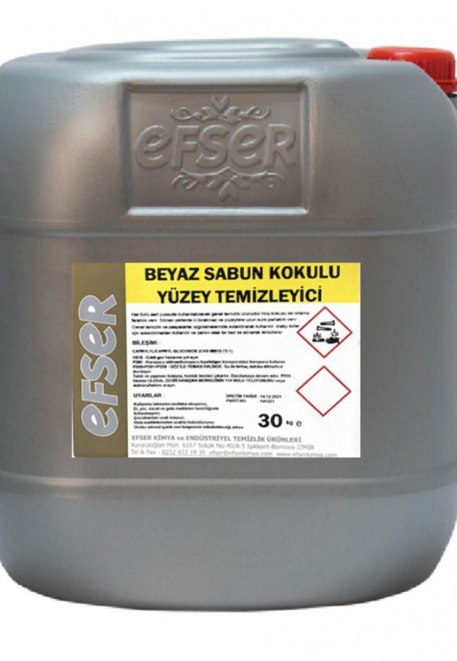 Z03-Efser Beyaz Sabun Kokulu Yüzey Temizlik 20 Kg